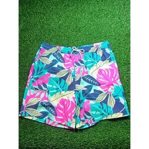 New Member's Mark Men's Resort Swim Trunks Tropical Print Large